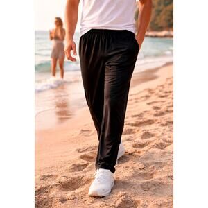 Hanes Sport Active Gear Joggers Mens Black L